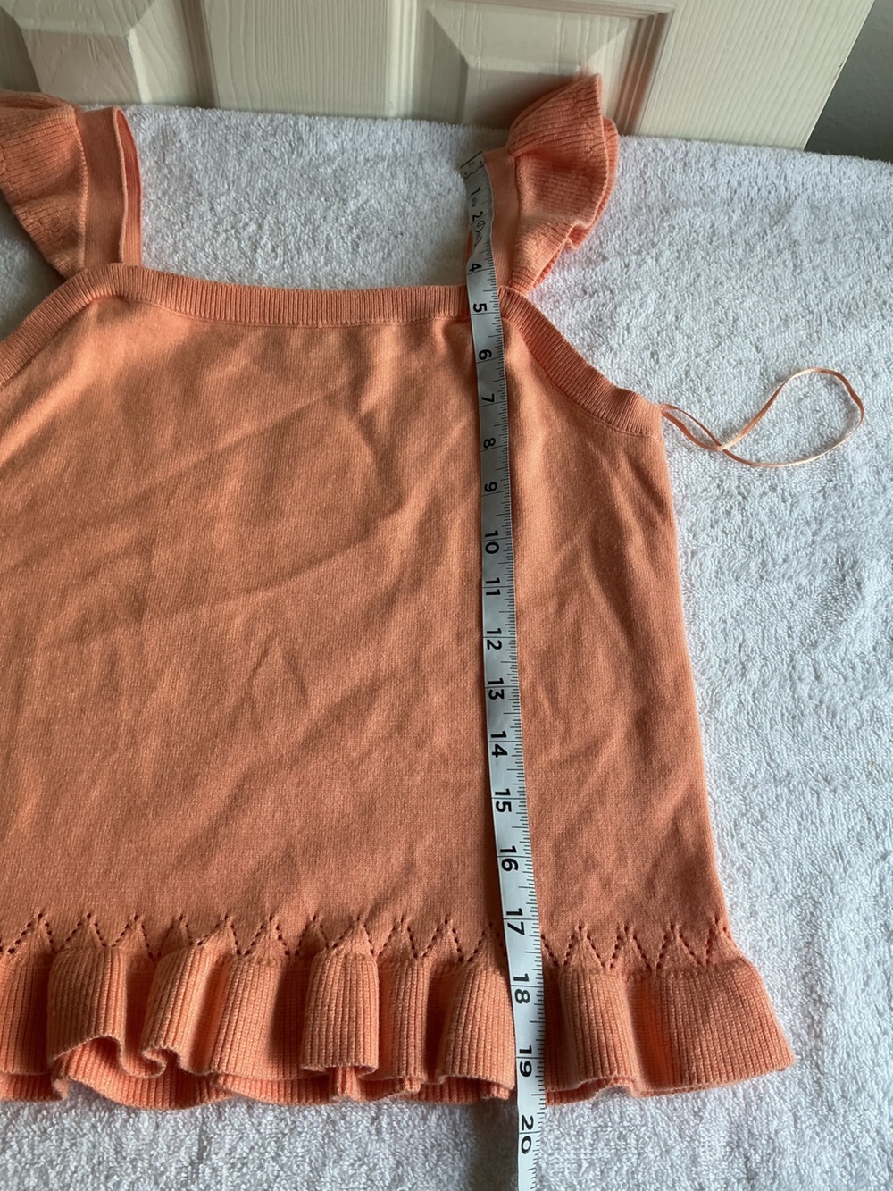 LOFT Peach Ruffle-Strap Knit Tank - Picture 8 of 10